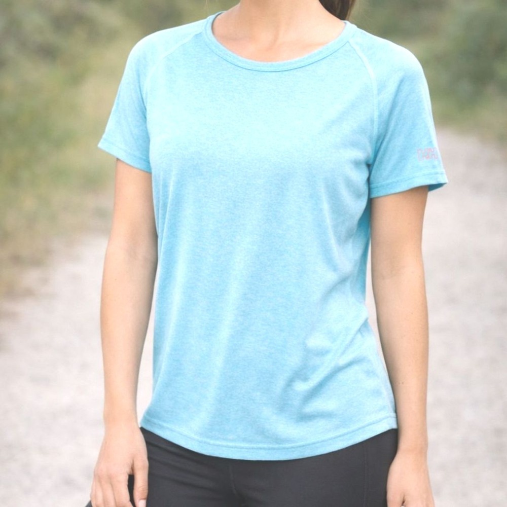 Helly Hansen Womens‎ X-Cool Active T-Shirt Blue Heather Raglan Short Sleeve XS